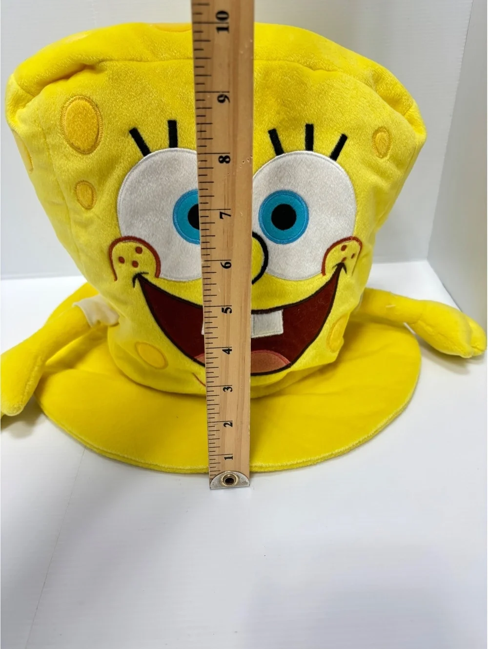 SpongeBob SquarePants Plush Character Large Yellow Bucket Hat GUC